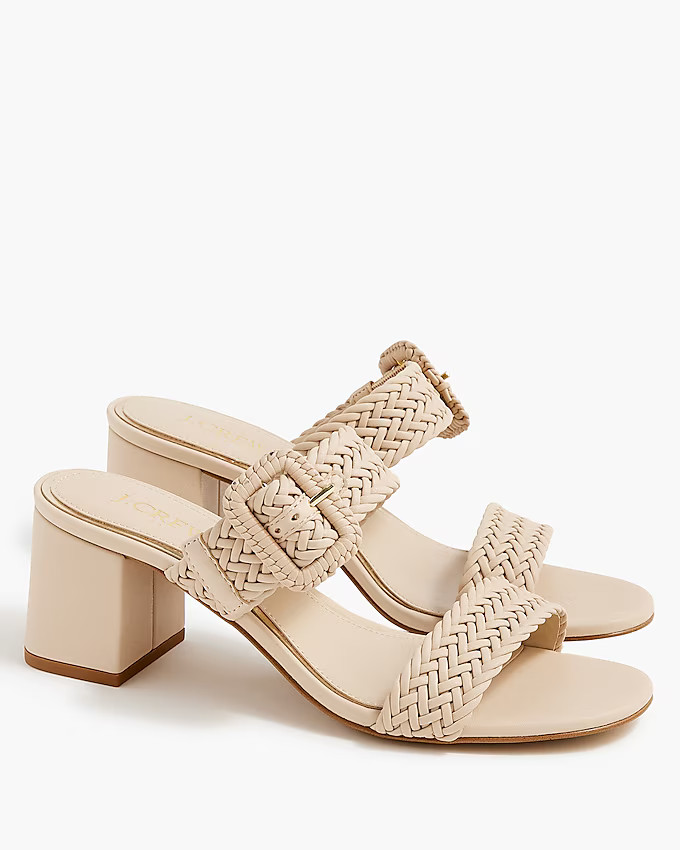 Braided buckle-strap mules | J.Crew Factory