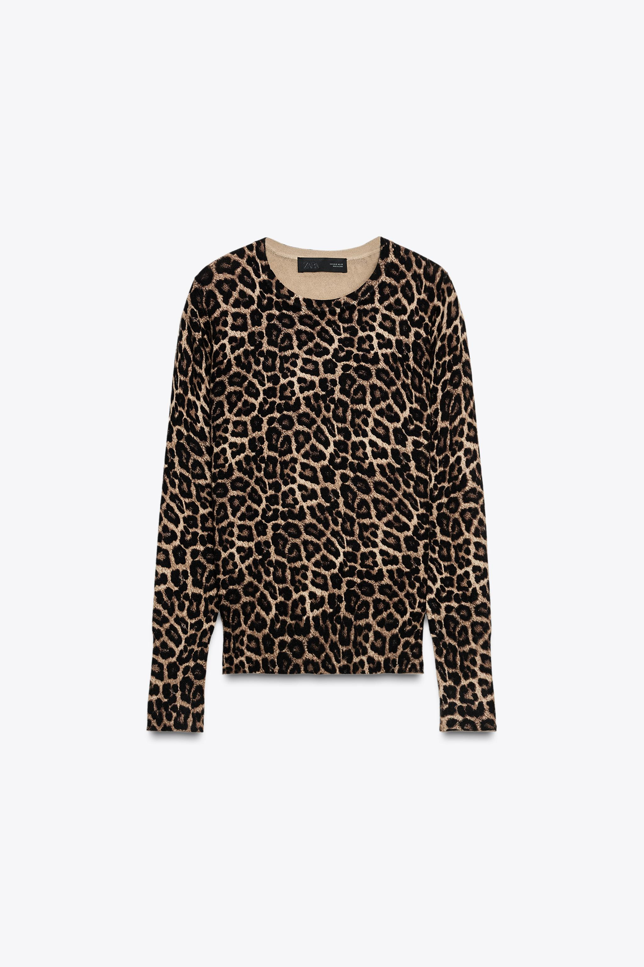 ANIMAL PRINT KNIT SWEATER | Zara AU
