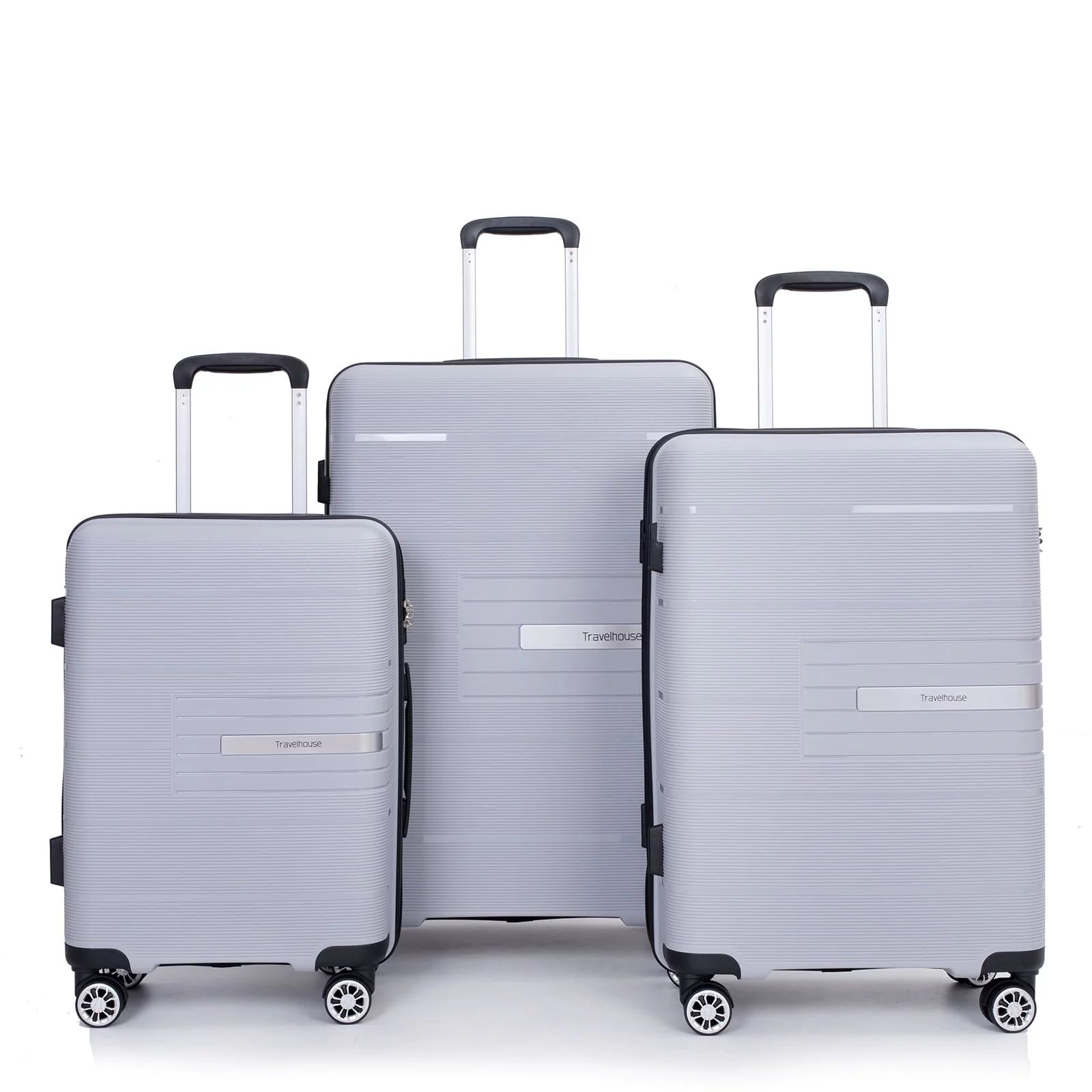 Tripcomp 3 Piece Luggage Sets, Hard shell Carry On Luggage, PP case with Two Hooks, Spinner Wheel... | Walmart (US)
