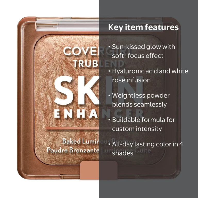 COVERGIRL TruBlend Skin Enhancer Baked Luminous Bronzer, 300 Honey Bun, 0.28oz | Walmart (US)