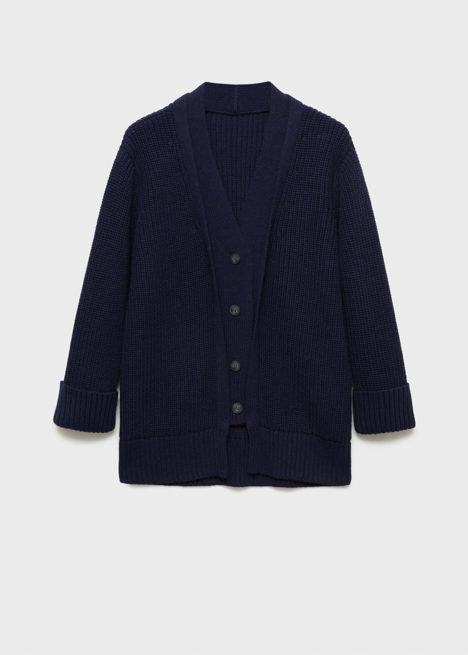 Oversized cardigan with buttons - Women | MANGO United Kingdom | MANGO (UK)