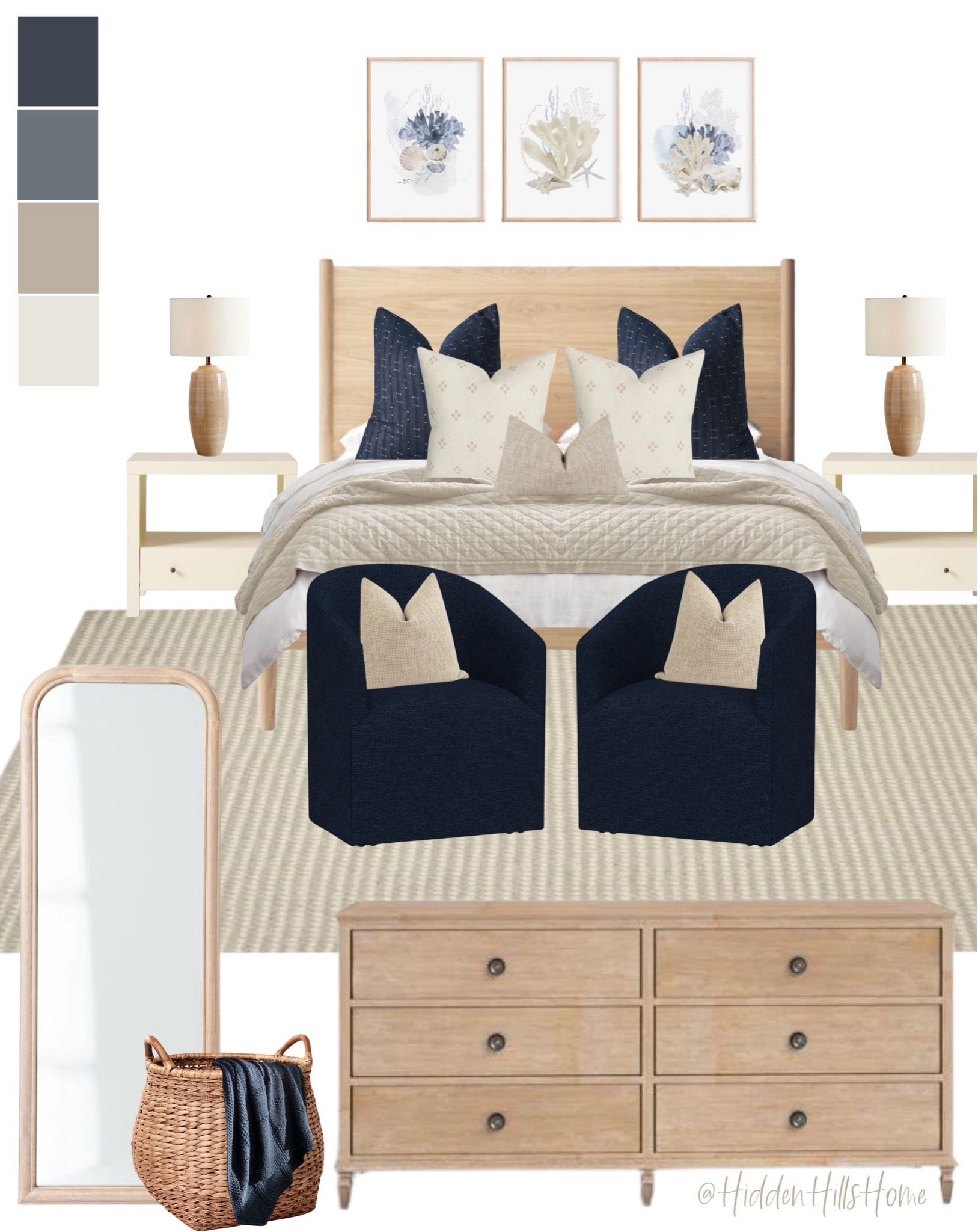 Antigua Solid Wood Bed curated on LTK