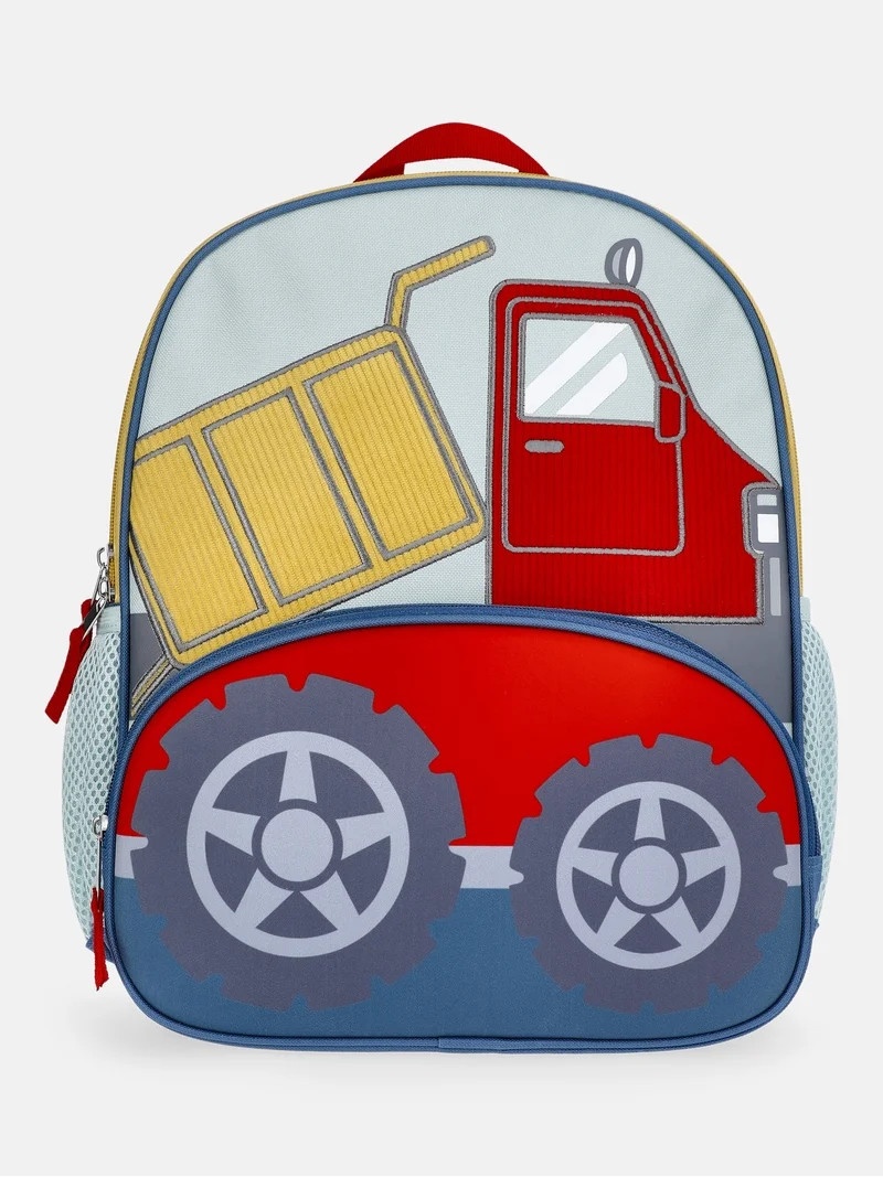 Wonder Nation Toddlers' 13.5\u201d Beep Beep Dump Truck Backpack, Dusty Denim | Walmart (US)
