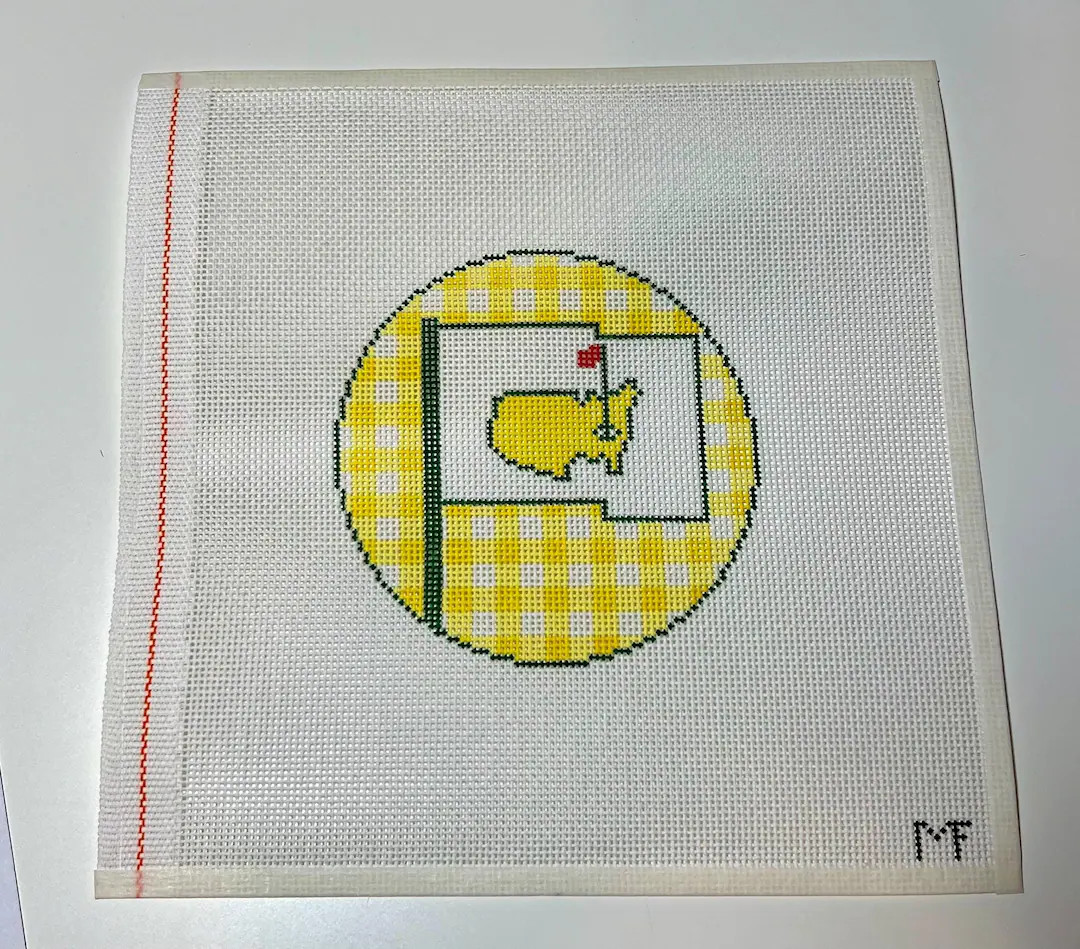Masters Golf Flag Inspired Handpainted Needlepoint Canvas - Etsy | Etsy (US)
