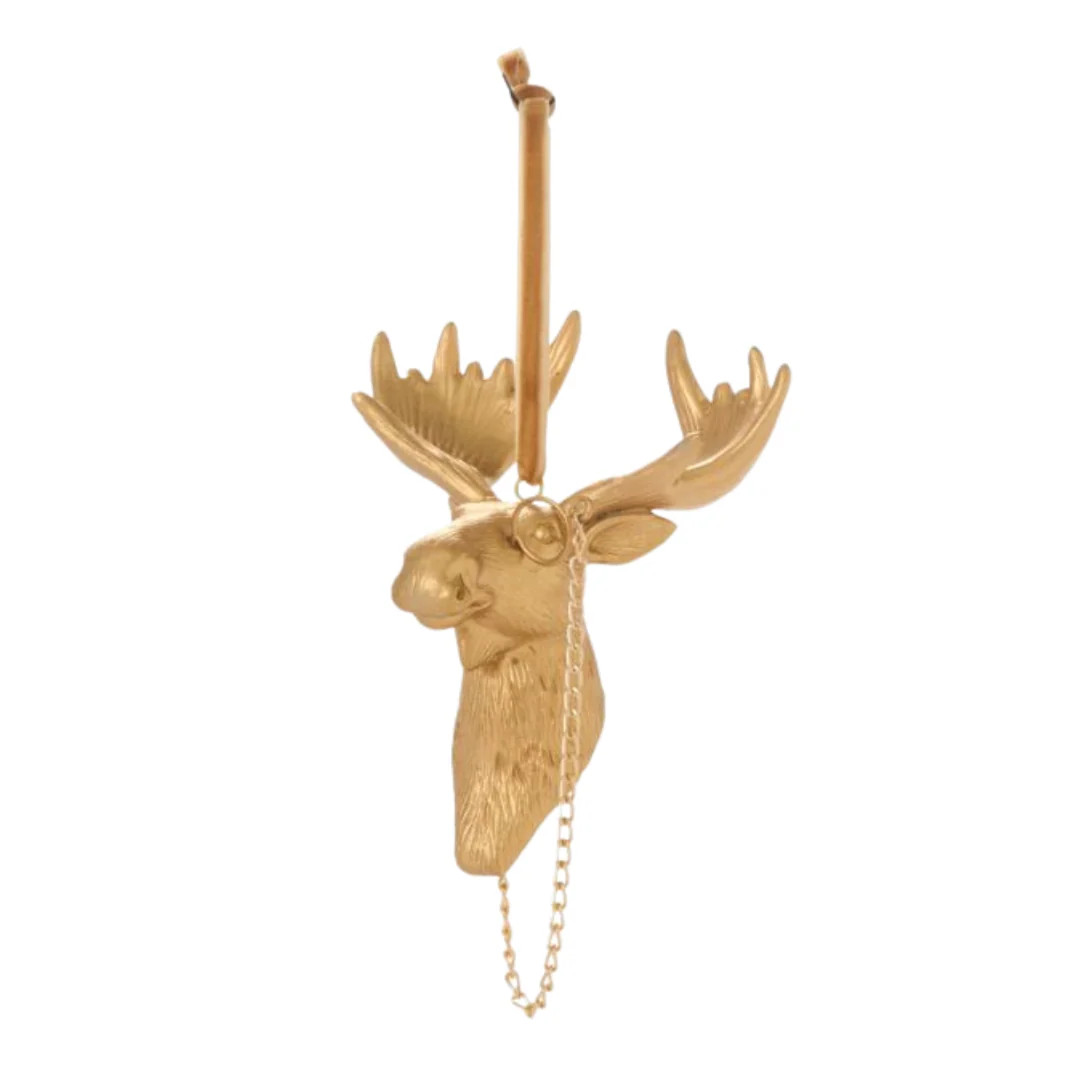 Eugene Moose Ornament | Pink Antlers