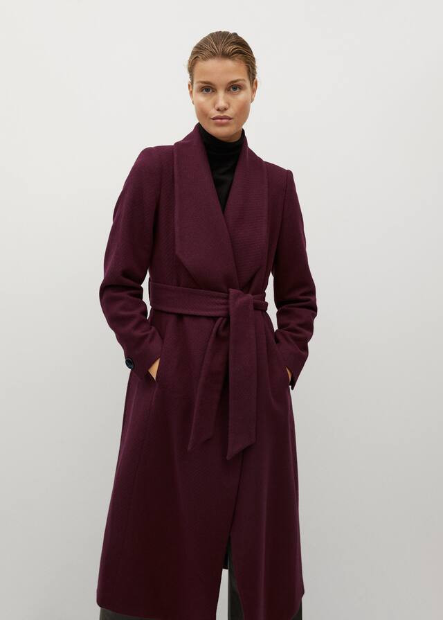 Wool double-breasted coat | MANGO (US)