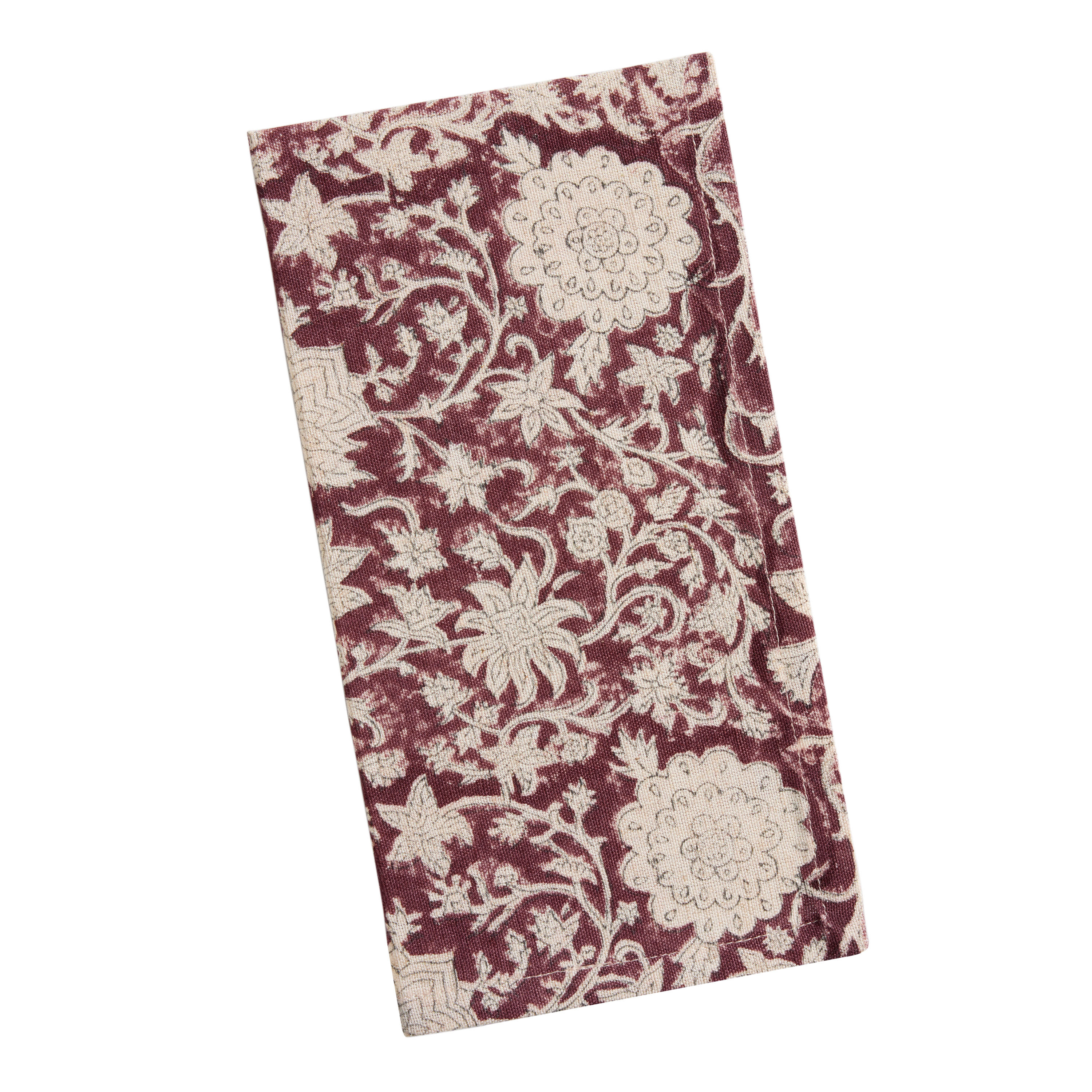 Harvest Floral Block Print Napkin Set of 4 | World Market