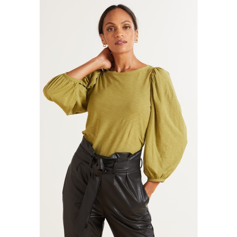 NATION LTD Cecilia Balloon Sleeve Tee | EVEREVE | Evereve