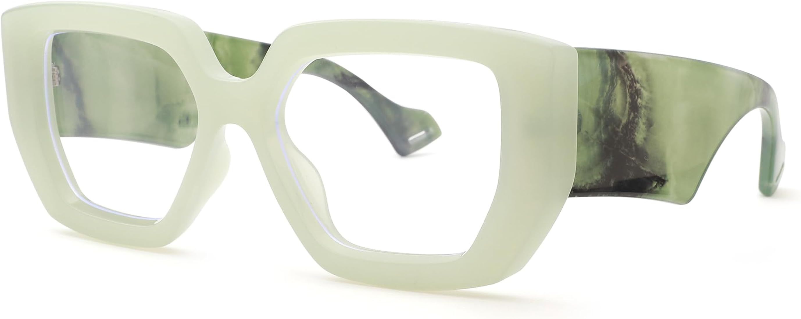 Melpomenia Thick Frame Blue Light Glasses for Women Men Fashion Square Computer Gaming Eyeglasses... | Amazon (US)