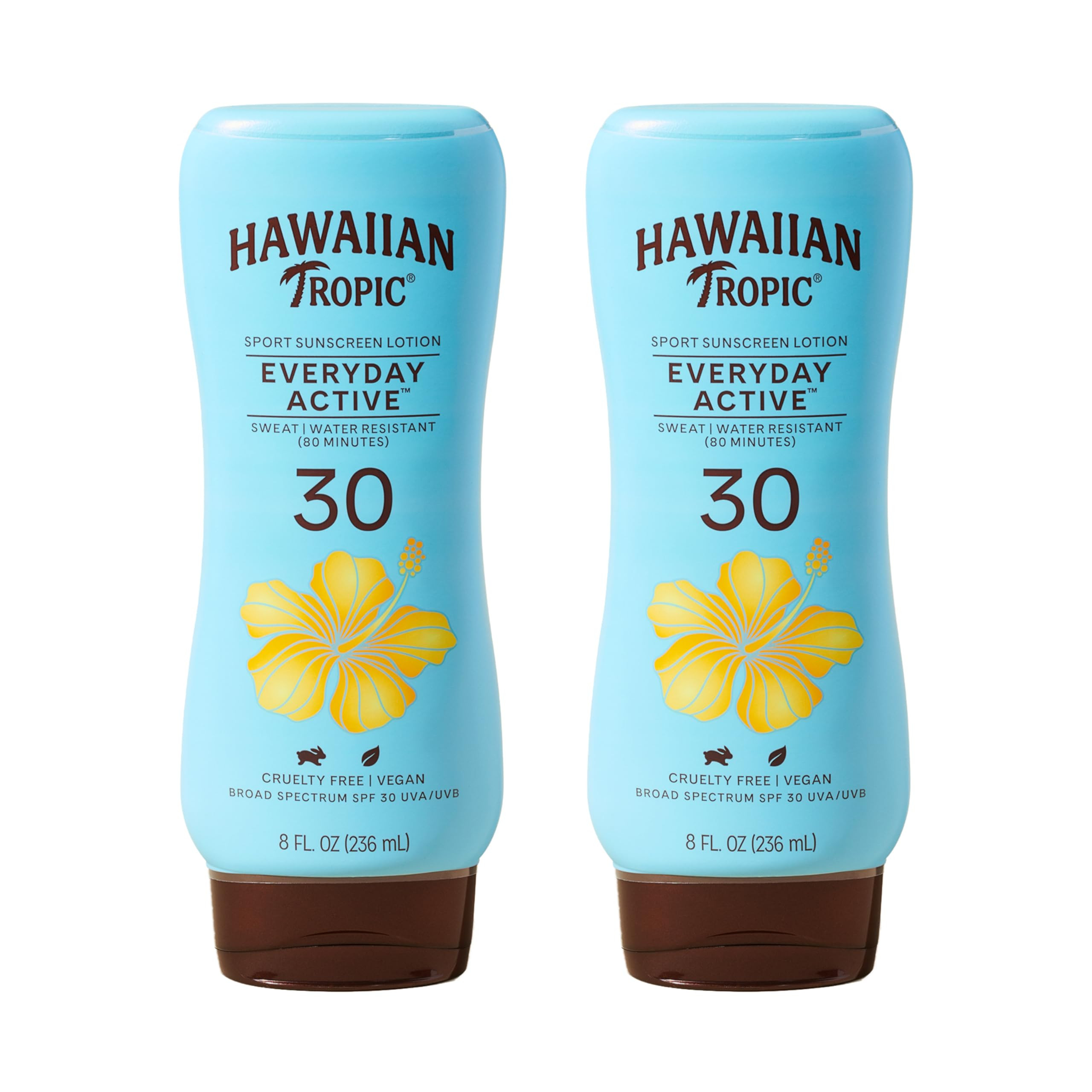 Hawaiian Tropic Everyday Active Lotion Sunscreen SPF 30, 8oz Twin Pack | Broad Spectrum, Oxybenzo... | Amazon (US)