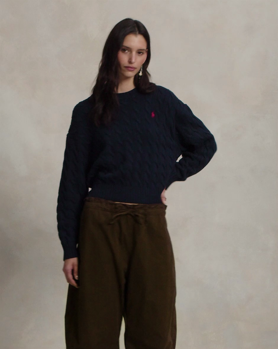 Cable Knit Crewneck Sweater | Nordstrom