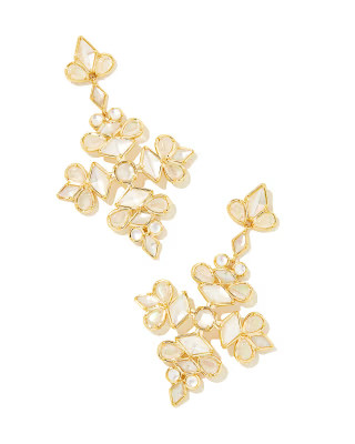 Kinsley Gold Statement Earrings in Ivory Mix | Kendra Scott
