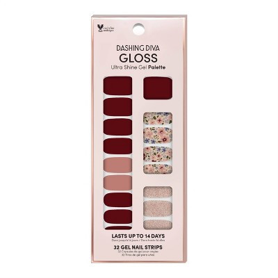 Dashing Diva Gloss Gel Strip - Wildflower - 32ct | Target