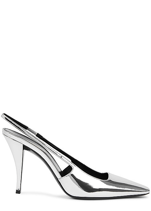 Blade 90 metallic leather slingback pumps | Harvey Nichols (Global)