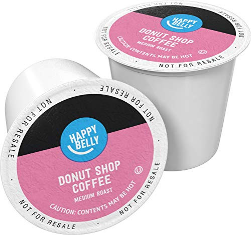 Amazon Brand - Happy Belly Medium Roast Coffee Pods, Donut Style, Compatible with Keurig 2.0 K-Cu... | Amazon (US)