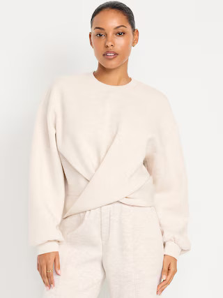 Bounce Fleece Twist-Front Top | Old Navy (US)