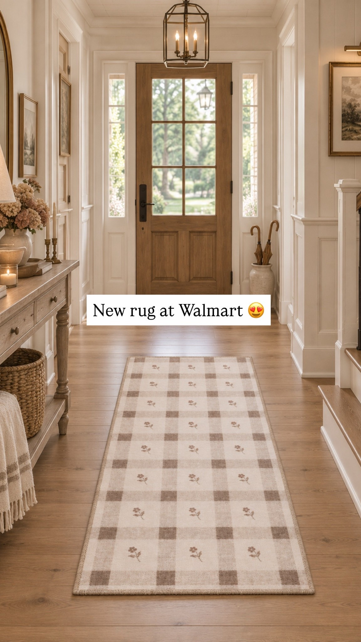 Cottage-core entryway dreams 🤎🌿

This gingham floral runner adds the sweetest vintage-inspired touch without feeling too busy. I love how it brings pattern and warmth to a neutral entryway while keeping that cozy, collected look.

Perfect if you love modern cottage + cozy neutrals + timeless decor. 🏡

#LTKSeasonal #LTKHome