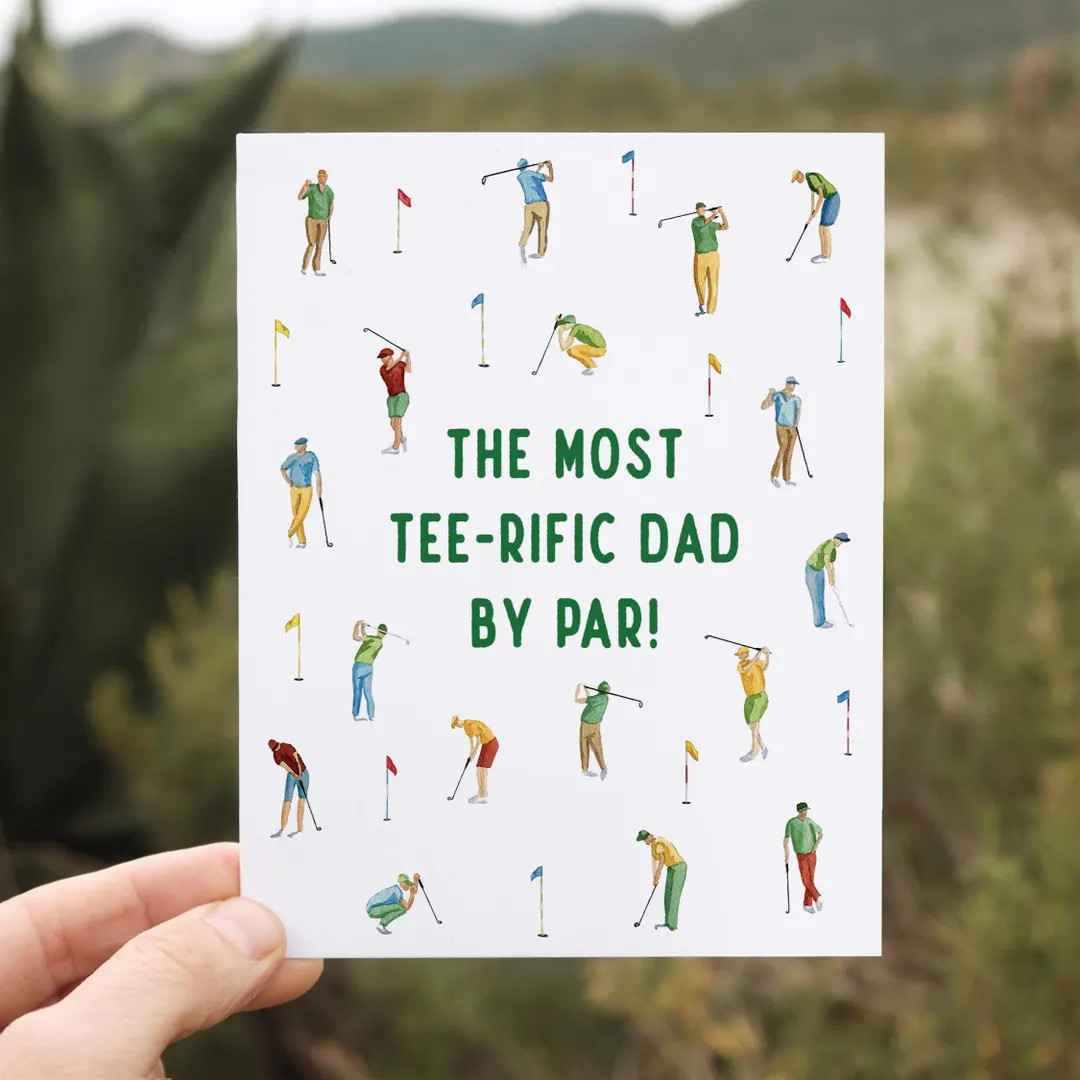 Funny Father's Day Golf Card | Golf Pun Watercolor Card for Dad | Funny Father’s Day Greeting f... | Etsy (Global)