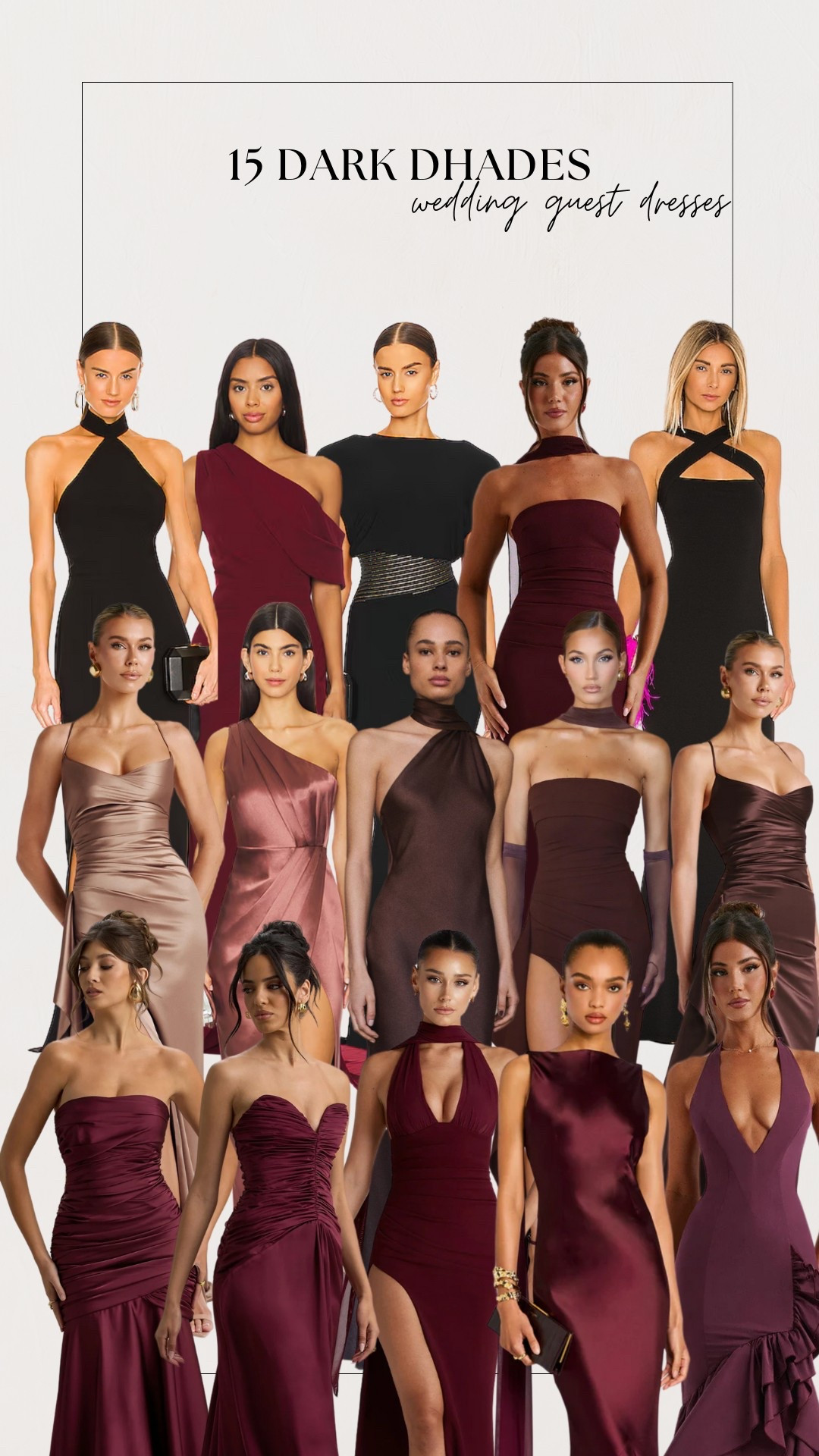 Dark tones look so elegant, specially for a black tie wedding / event. Here are a few options I would wear. Hope you like it!

#LTKParties #LTKFindsUnder100 #LTKWedding