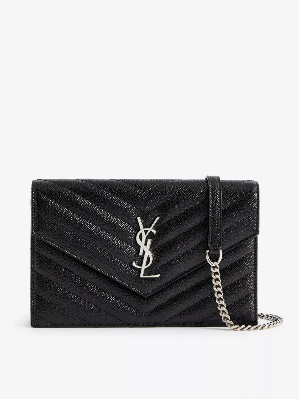 Envelope monogram leather wallet-on-chain | Selfridges