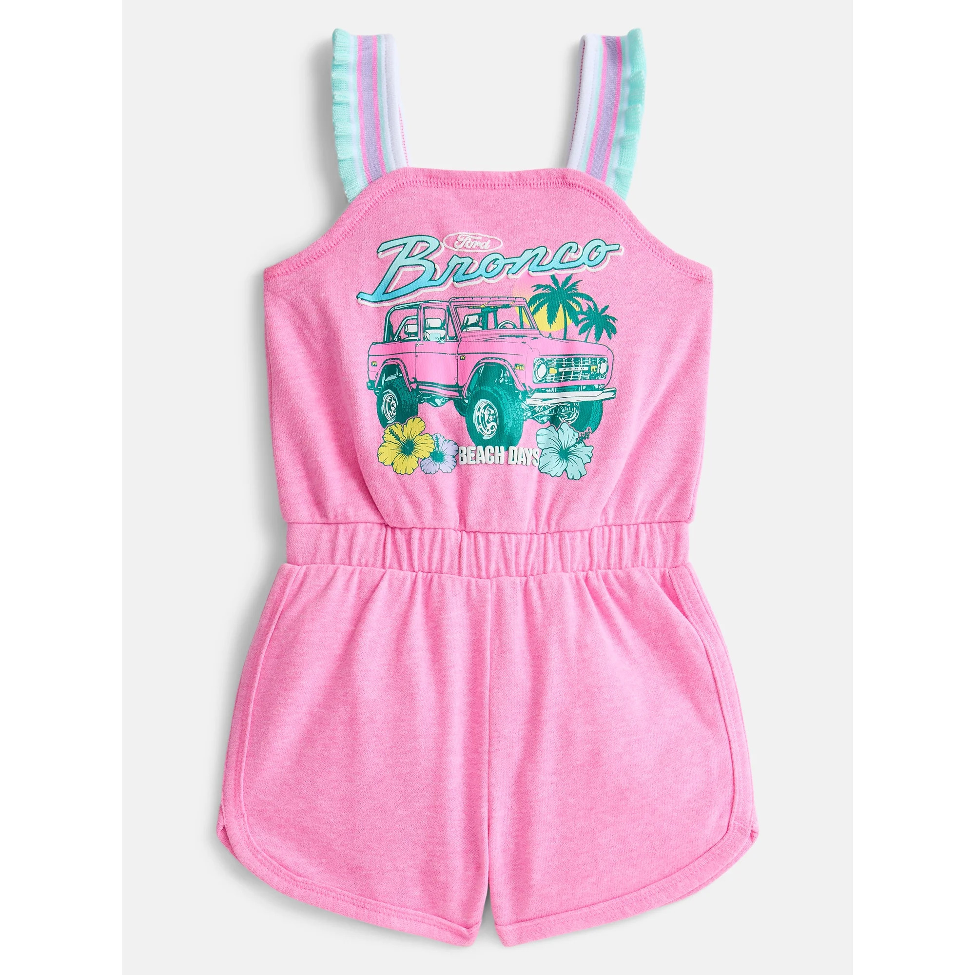 Ford Bronco Toddler Girls Sleeveless Romper, Sizes 12M-5T | Walmart (US)