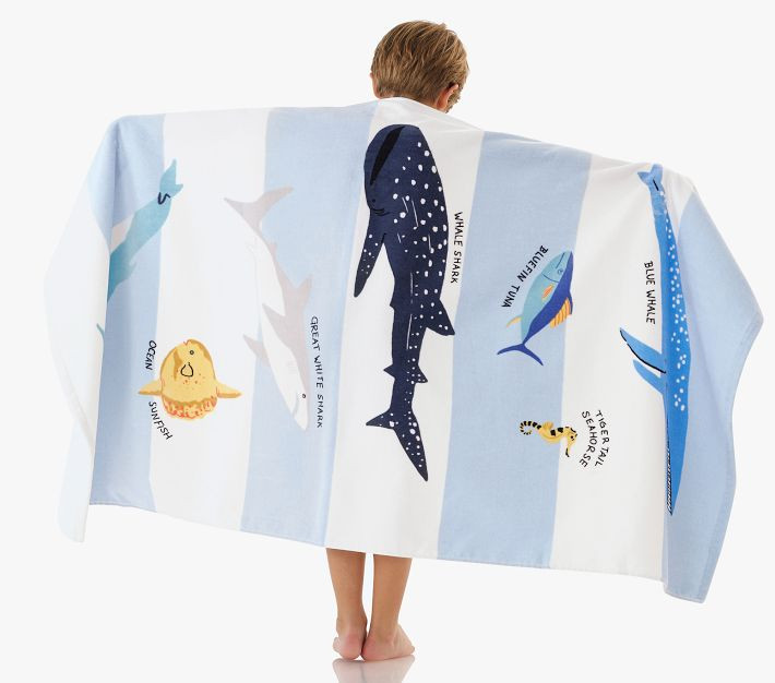 Save Our Seas Kid Beach Towel | Pottery Barn Kids