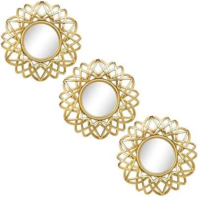 Small Round Mirrors for Wall Decor Set of 3 - Great Home Accessories for Bedroom, Living Room & D... | Amazon (US)