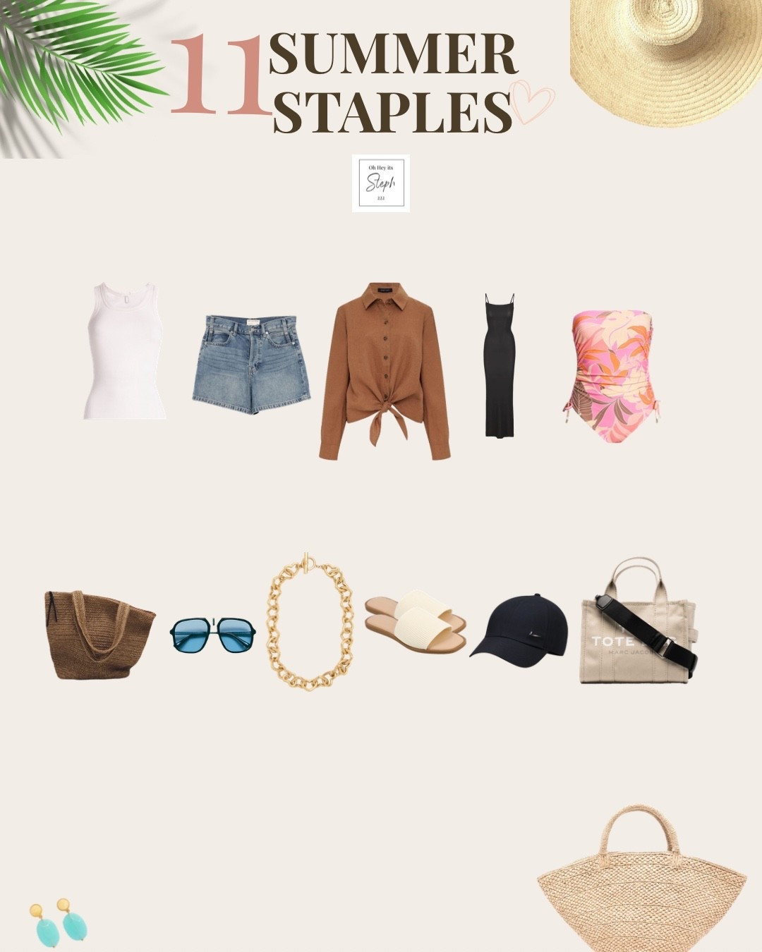 If I were rebuilding my summer wardrobe from scratch, I’d start here ✨

11 staples that make outfit planning ridiculously easy:

☀️ A white tank
👖 Denim shorts
🤍 A linen button-down
👗 An easy dress
🕶️ Classic accessories
👜 A go-with-everything bag

Mix, match, repeat. That’s the whole strategy.

These are the pieces you’ll wear 100 times, not just once and that’s what makes them worth it.

#LTKSeasonal #LTKootd #LTKSaleAlert