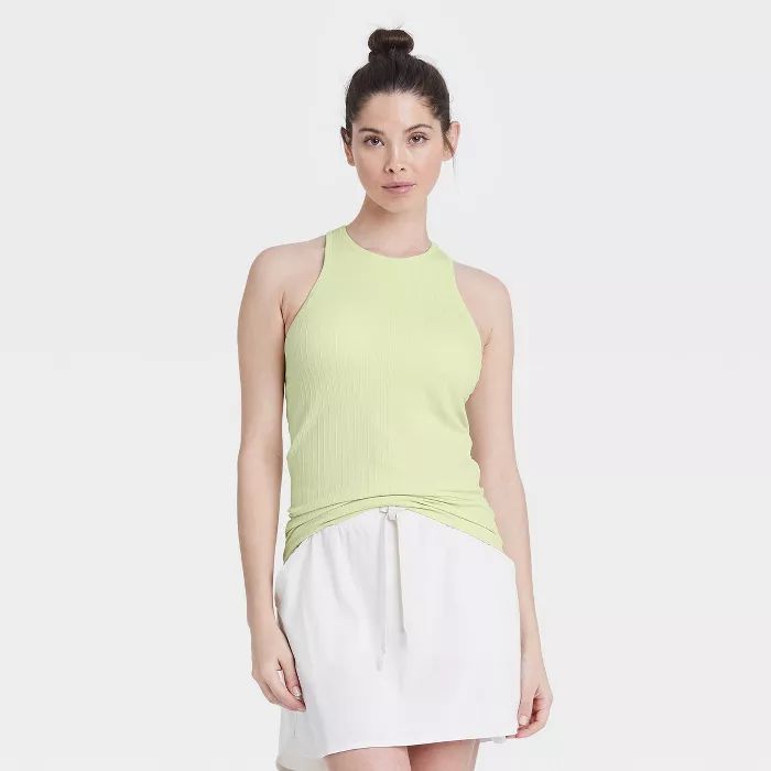 Women's Seamless High Neck Tank Top with Shelf Bra - All in Motion™ | Target