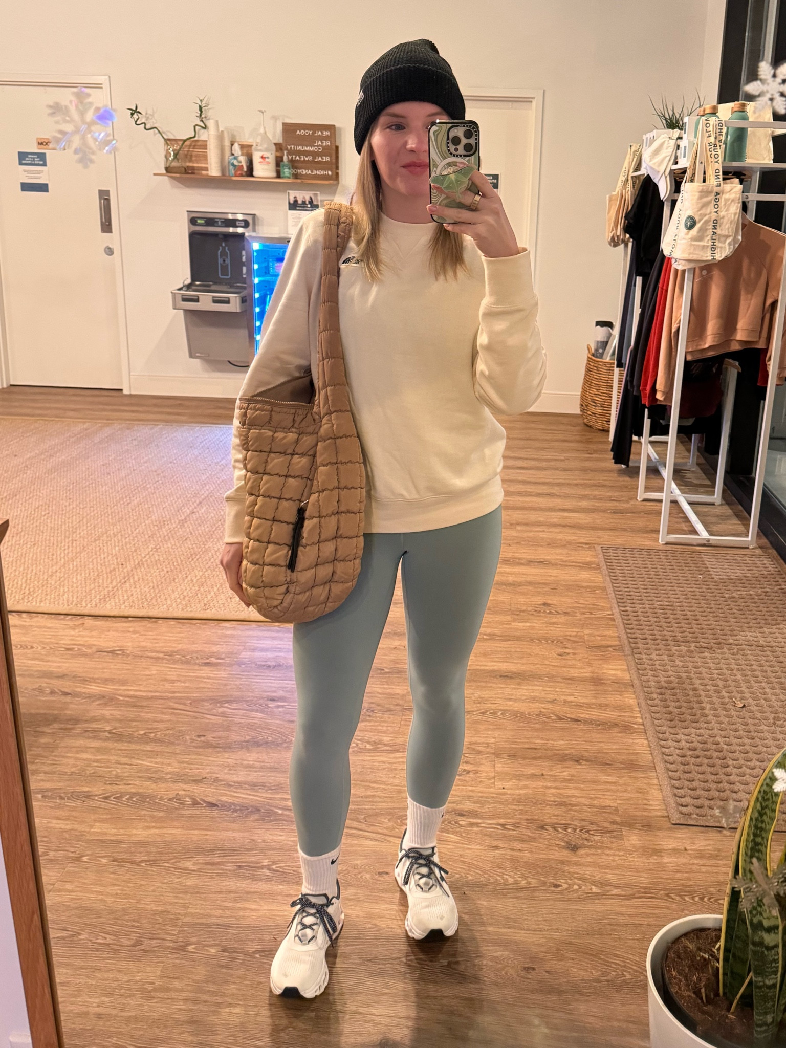 Different day. Same look. Different colors. These leggings are “Everglade” from Lululemon and unfortunately sold out. Vuori has a very similar light sage color available!

Some may say I’m a creature of habit 🤷🏼‍♀️ I told you I loved this bag!

#athleisure #fitness #comfyclothes #easyoutfit #leggings #workoutoutfit #casualcute

#LTKfitness #LTKworkwear #LTKfindsunder100