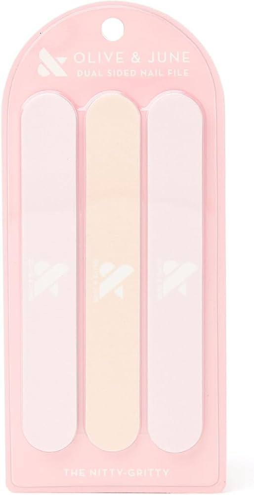 Olive & June Nail File Pack | 3 Dual-Sided Nail Files for Smoothing & Shaping | 2 Salon-Style for... | Amazon (US)
