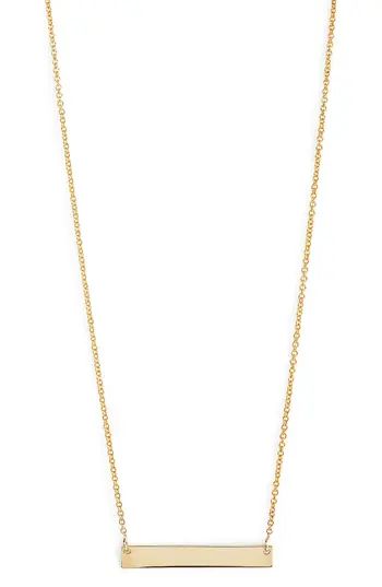 Women's Bony Levy 14K Gold Bar Pendant Necklace (Nordstrom Exclusive) | Nordstrom