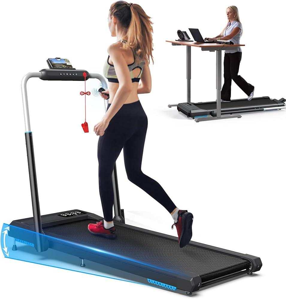 6% Incline Walking Pad Treadmills, Under Desk Treadmill 330lb Capacity for Home Small Space, Mute... | Amazon (US)