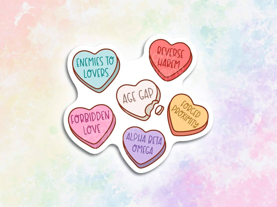 Romance Tropes Sticker Smut Stickers for Laptop Candy Hearts - Etsy | Etsy (US)