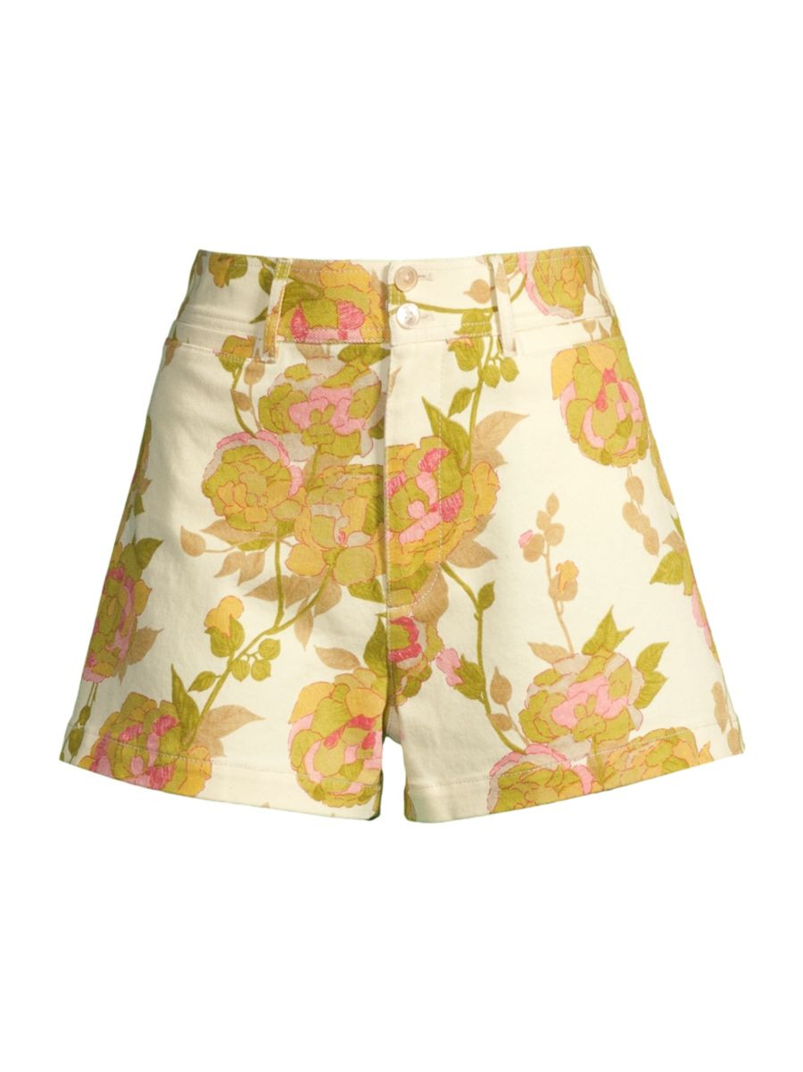 Floral High-Waisted Shorts | Saks Fifth Avenue