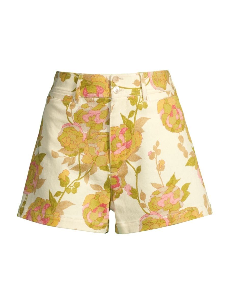 Floral High-Waisted Shorts | Saks Fifth Avenue