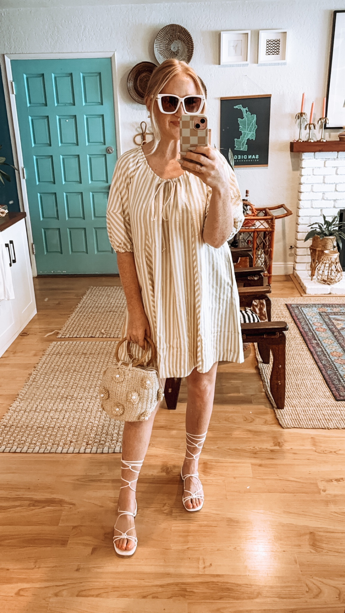 Cutest Free People inspired look for less dress! Flowy, easy, adorable ☀️

Fit is TTS, wearing large. It’s babydoll style so short and poufy which I love styling with some block-heel lace tie sandals! 

Brunch outfit, free people look, free people style, boho style, boho dress, summer dress, vacation dress, lace tie sandals, summer straw bag, summer tote, summer sandals, Amazon fashion 

#LTKFindsUnder100 #LTKFindsUnder50 #LTKStyleTip