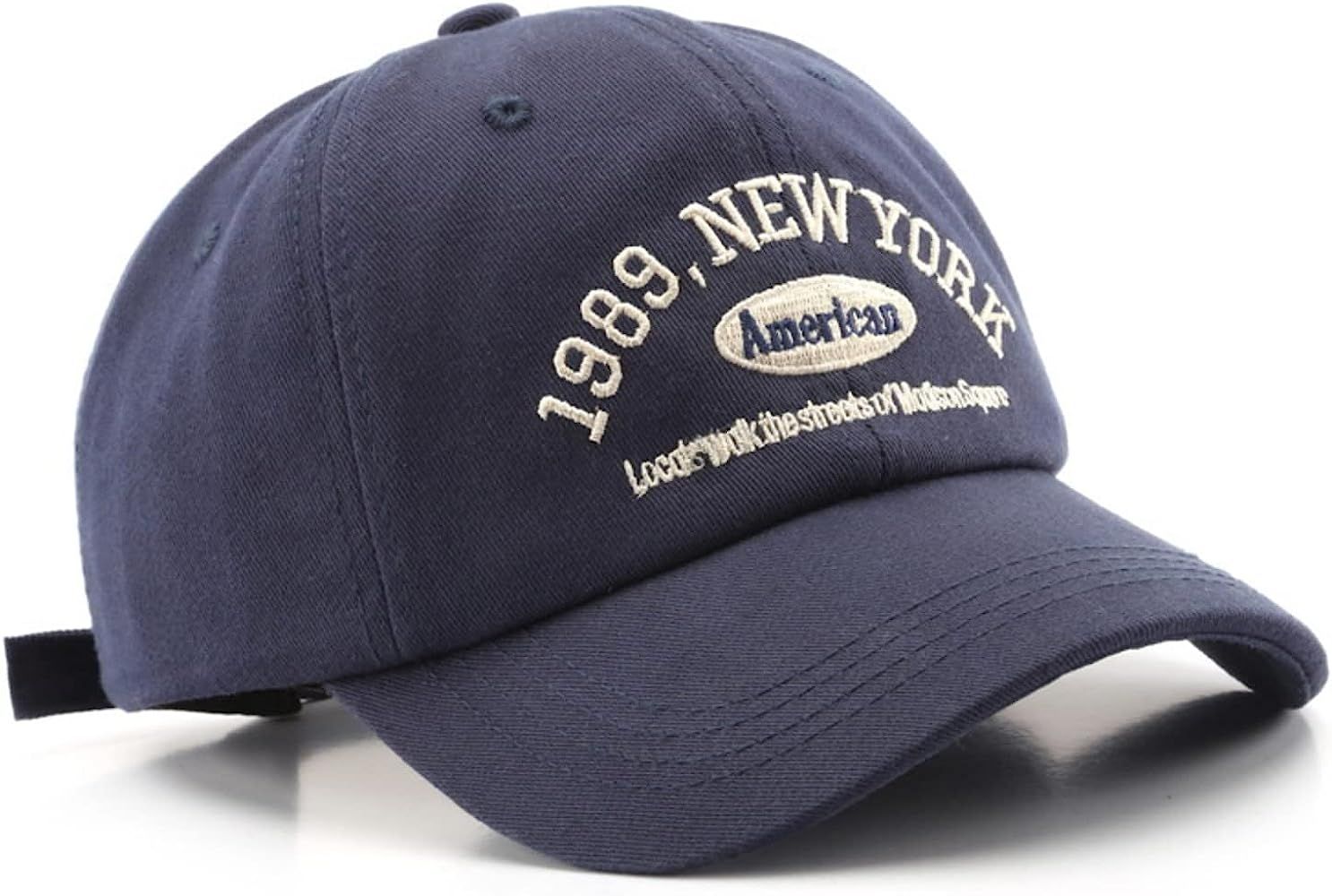 1989 New York Embroidery Baseball Cap for Men Women Adjustable Distressed Vintage Washed Dad Hat | Amazon (US)