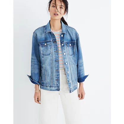The Oversized Jean Jacket in Capstone Wash | Madewell