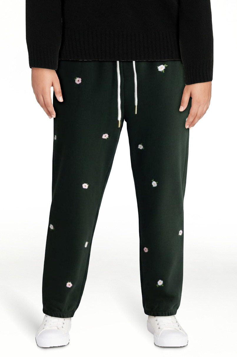 Free Assembly Women\u2019s and Women\u2019s Plus Embroidered Jogger Sweatpants, Sizes XS-4X | Walmart (US)