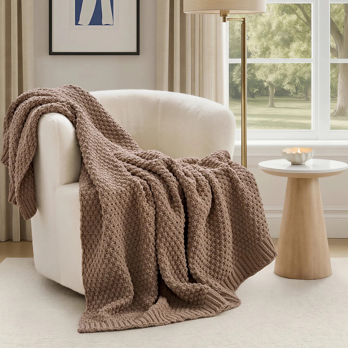 Chunky Chenille Knit Throw Blanket | Wayfair North America