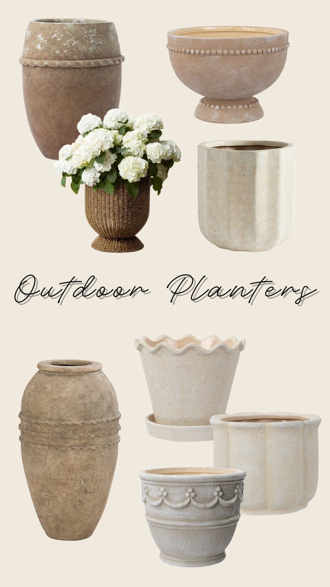 Outdoor Planters Round Up!

home decor, outdoor #Walmart #PotteryBarn #BallardDesign #McGeeandCo #StudioMcGee 

 #LTKHome #LTKSaleAlert