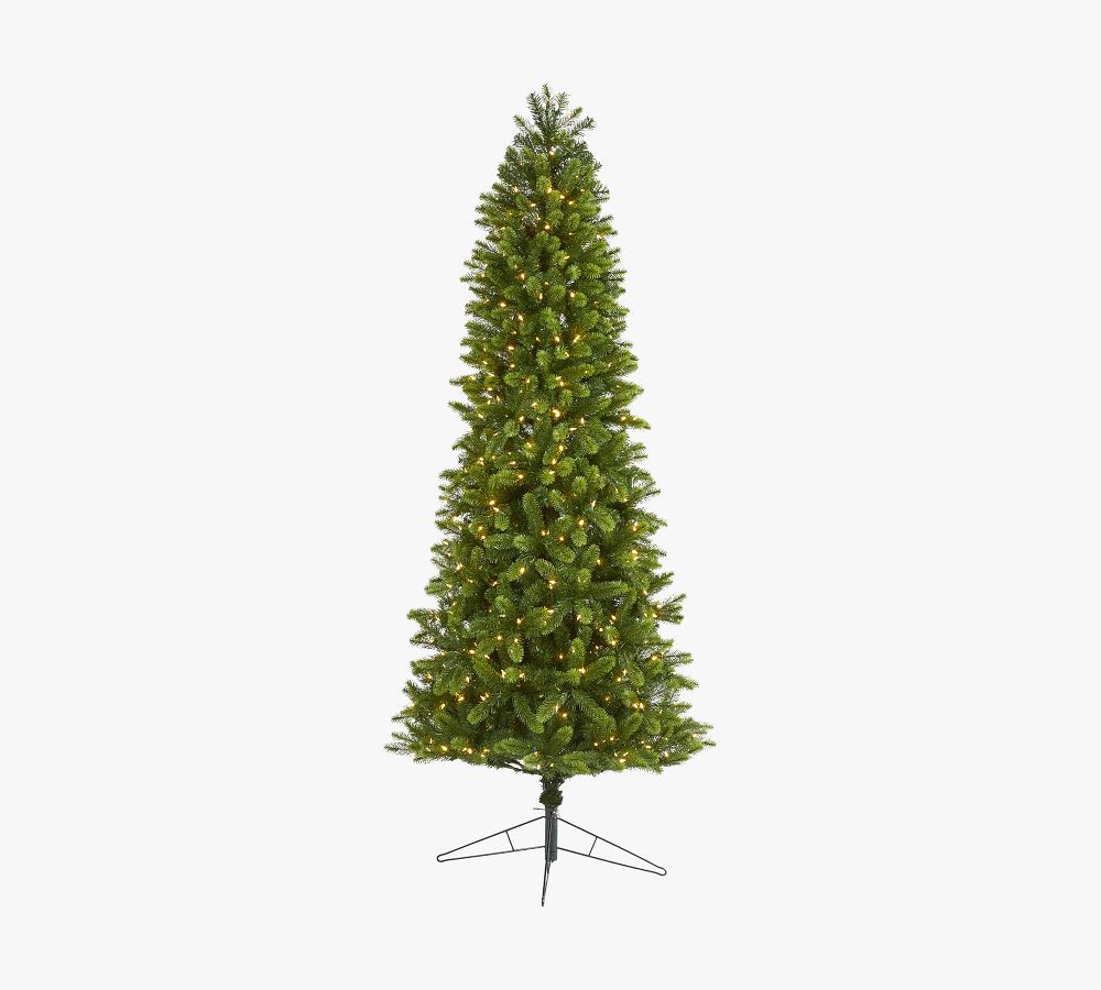 Pre-Lit Slim Virginia Spruce Faux Christmas Tree | Pottery Barn (US)