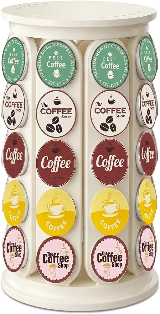 K Cup Holder, Coffee Pod Storage Carousel Holder Organizer Compatible with 40 Keurig K-Cup Pods, ... | Amazon (US)