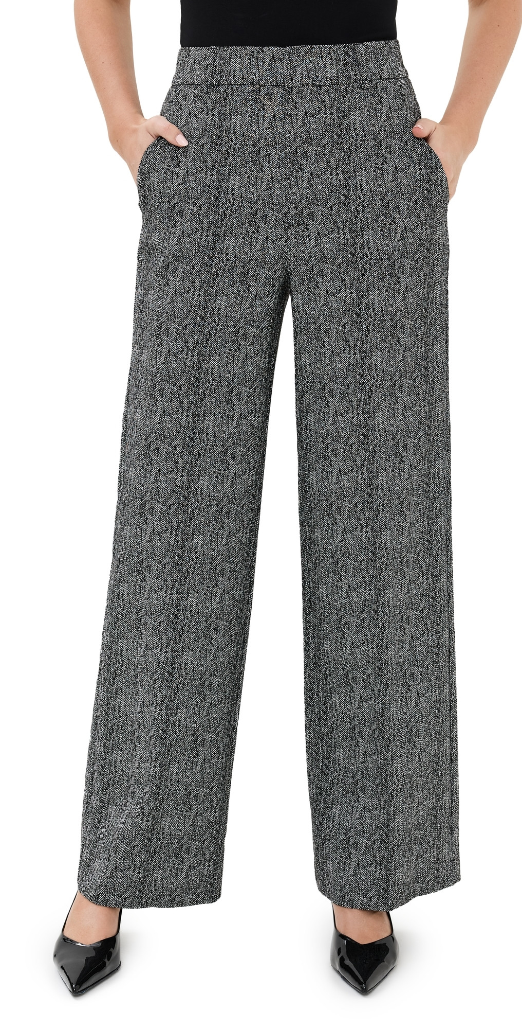 STAUD Prince Pants Textured Herringbone 4 | Shopbop