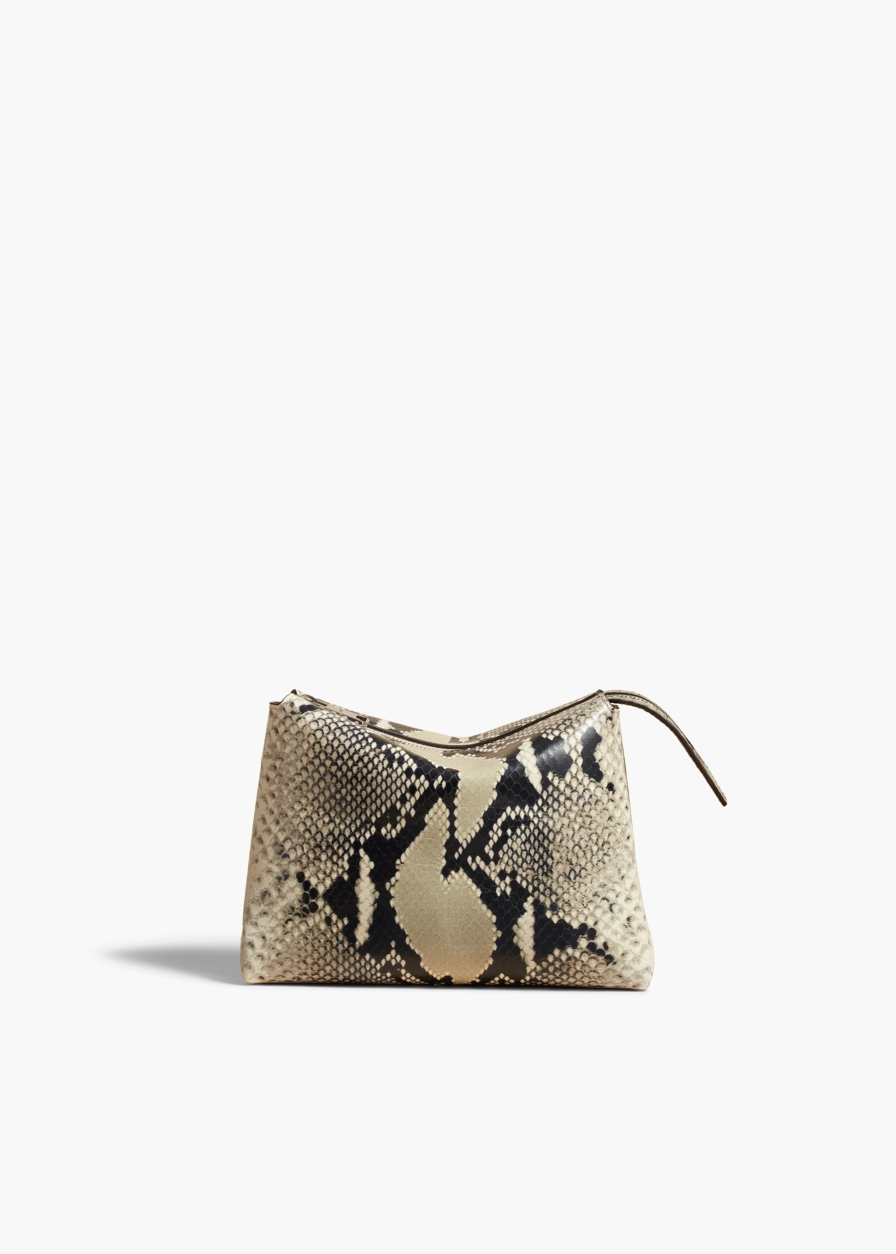 Lina Pochette in Natural Python-Embossed Leather | Khaite