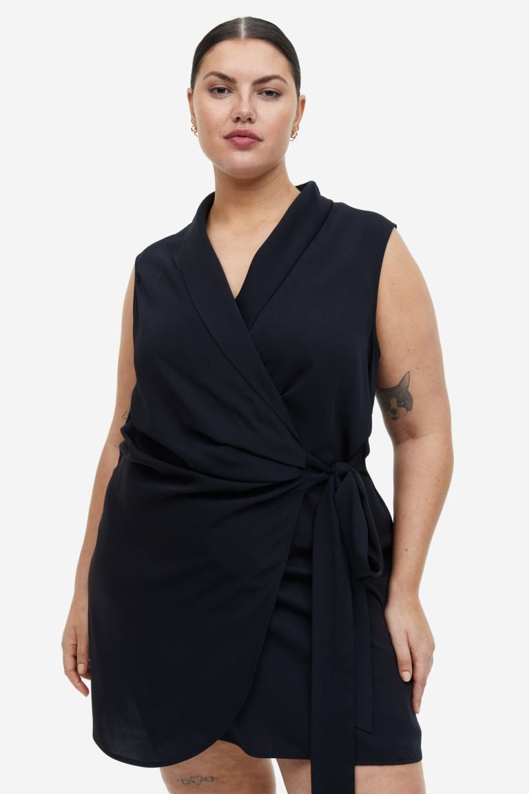 Blazer wrap dress - Black - Ladies | H&M GB | H&M (UK, MY, IN, SG, PH, TW, HK)