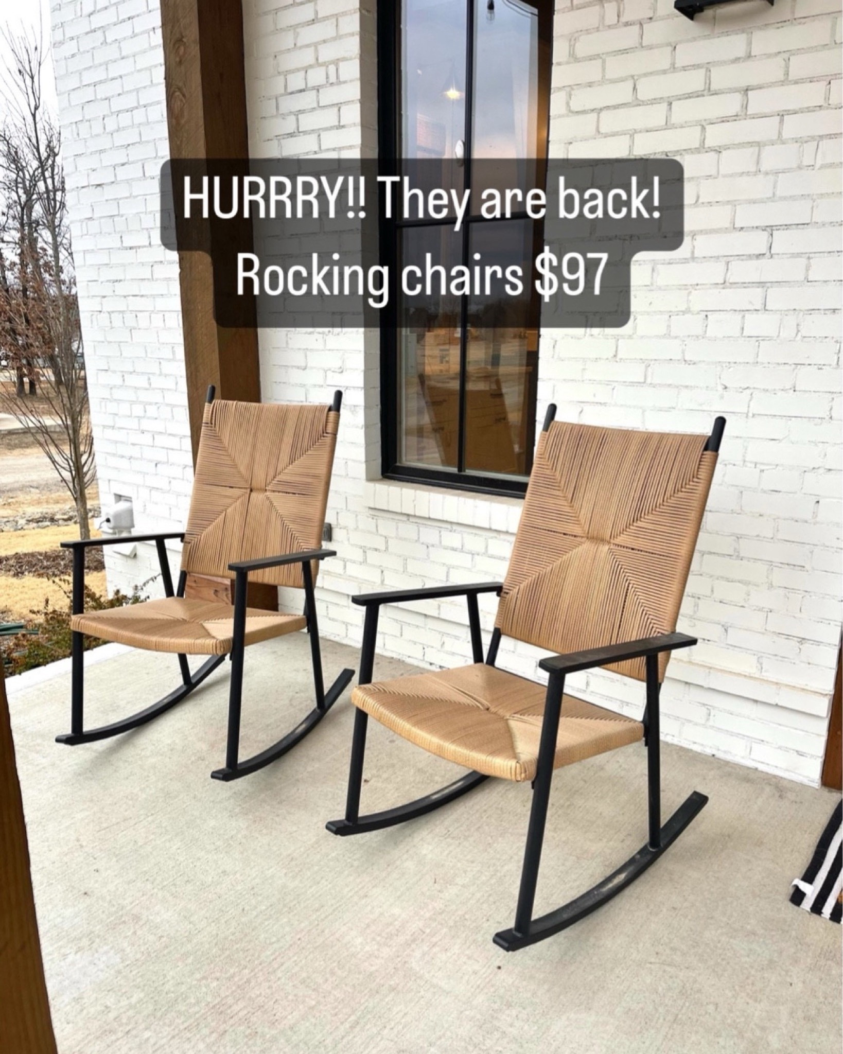 These Walmart rockers are amazing!! They feel so nice and they are even lower in price that last year!!

Walmart home, Walmart finds, patio furniture, front patio , spring patio

#LTKSeasonal #LTKHome #LTKFindsUnder100
