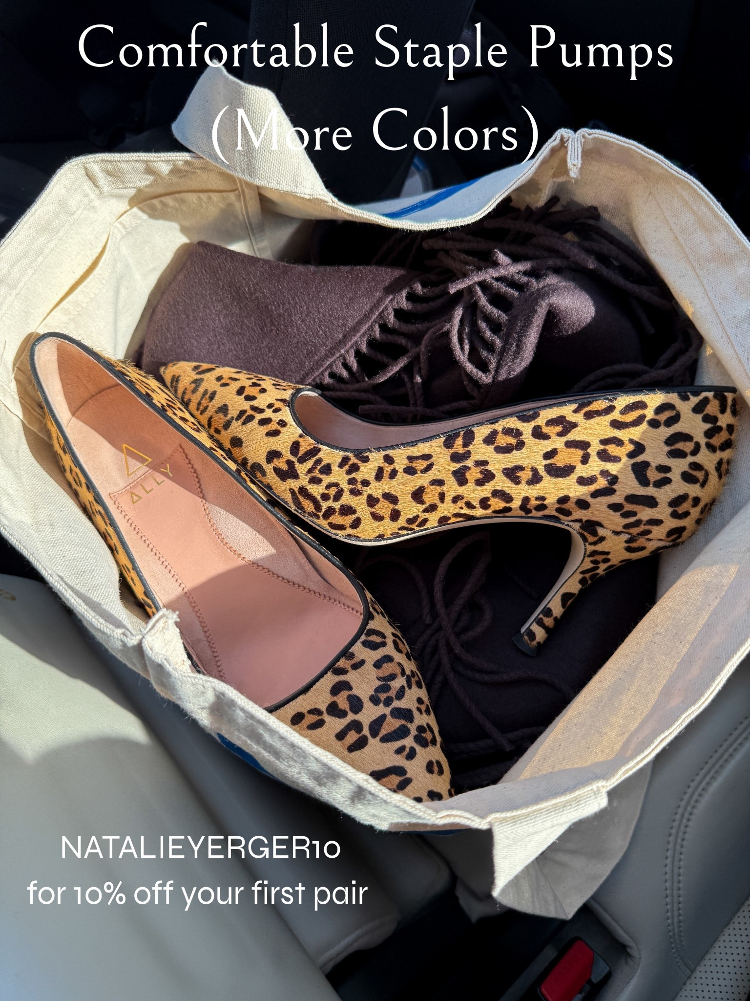 Comfortable and chic pumps—these are truly like wearing a sneaker but with the elegance of a heel. Be sure to take your sizing quiz before purchase and use code NATALIEYERGER10 for 10% off your first purchase!

Heels, pumps, classic shoes, classic style, leopard heels, leopard print, leopard shoes, leopard pumps

#LTKSeasonal #LTKShoeCrush #LTKStyleTip