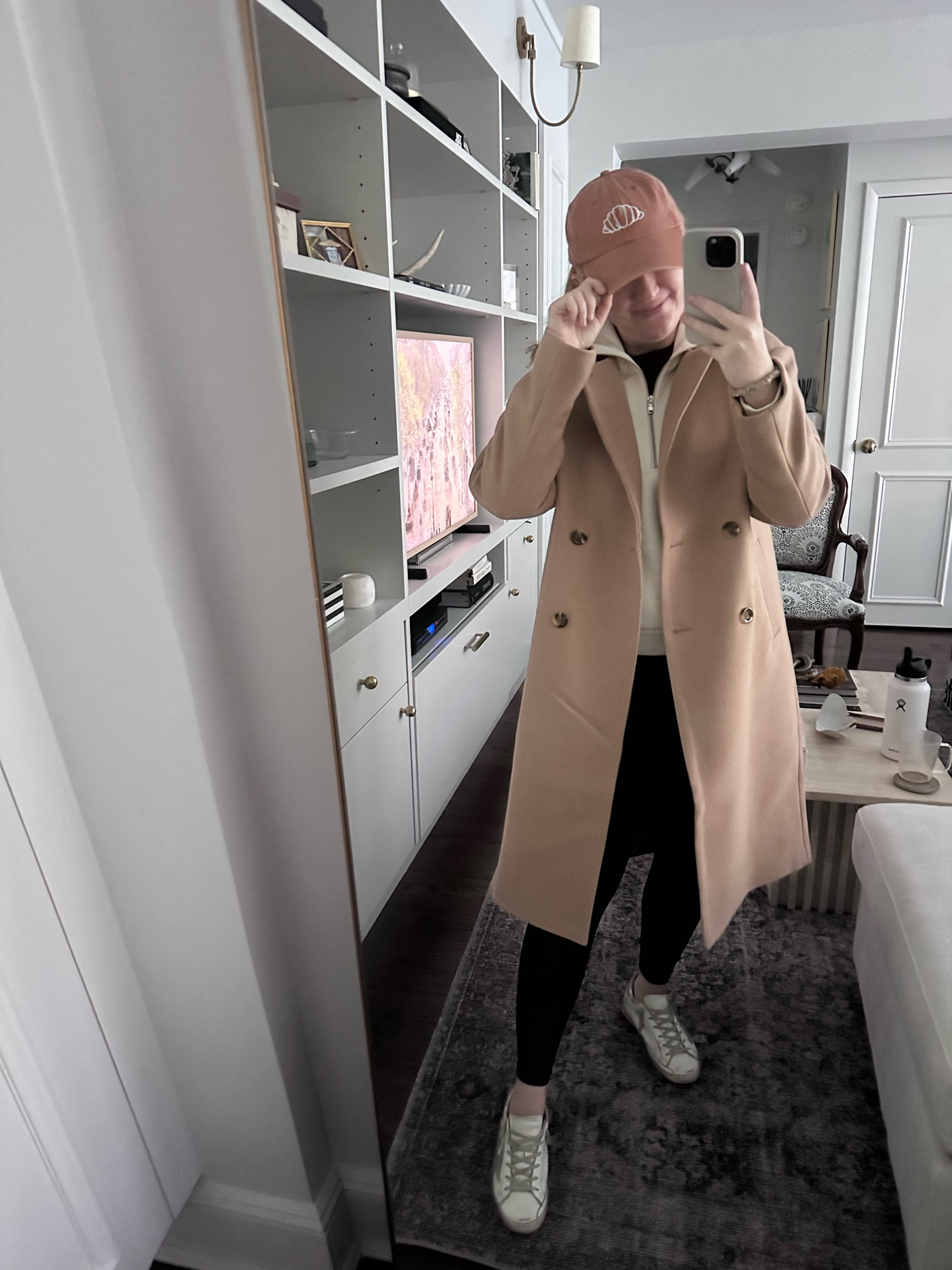 Half zip from Amazon fashion (M)
Collarless coat from Ann Taylor (S)
Athletea leggings (S)
Golden goose sneakers 
Fall outfit
Athleisure 

#LTKSeasonal